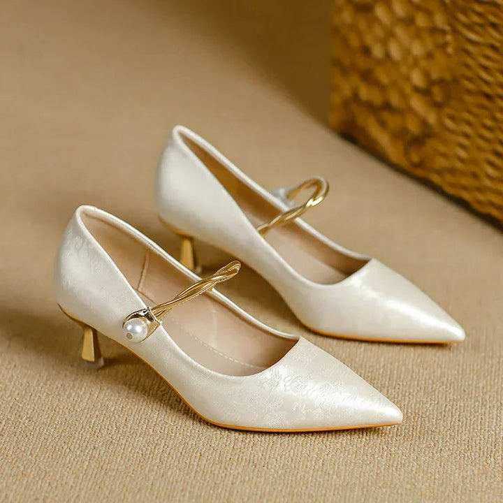 Evelyn | Elegant Pearl-Heel Pumps