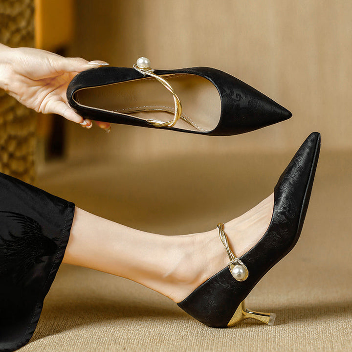 Evelyn | Elegant Pearl-Heel Pumps
